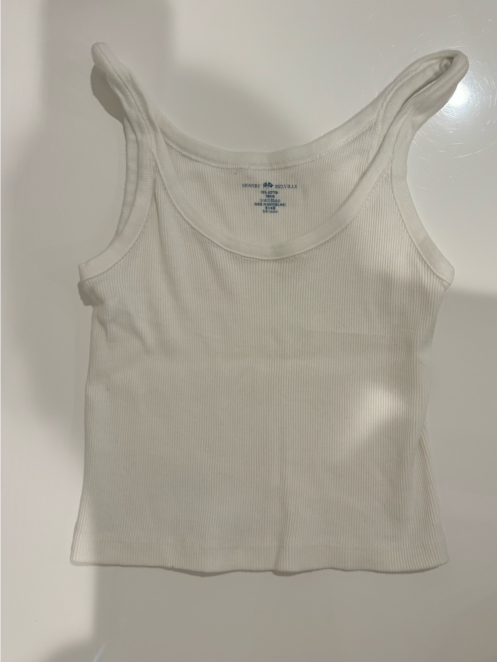 Brandy Melville White Cropped Tank Top